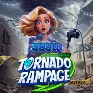 Tampilan visual grid unik pada slot Tornado Rampage